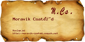 Moravik Csatád névjegykártya